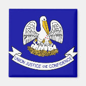 Magnet mit Flagge des Staat Louisiana - USA (Vorne)