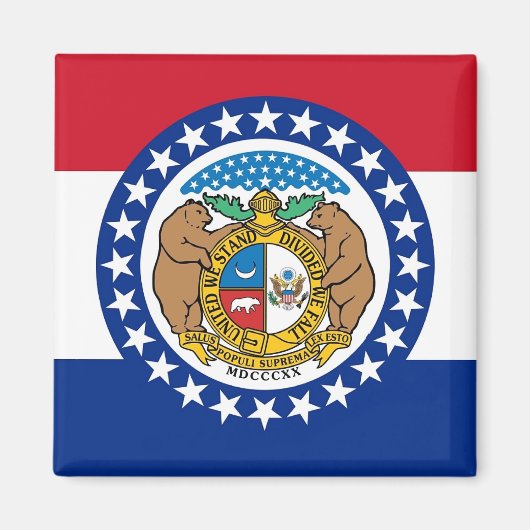 Magnet mit Flagge des Staat Missouri - USA (Vorne)