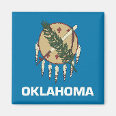 Magnet mit Flagge des Staat Oklahoma - USA (Vorne)