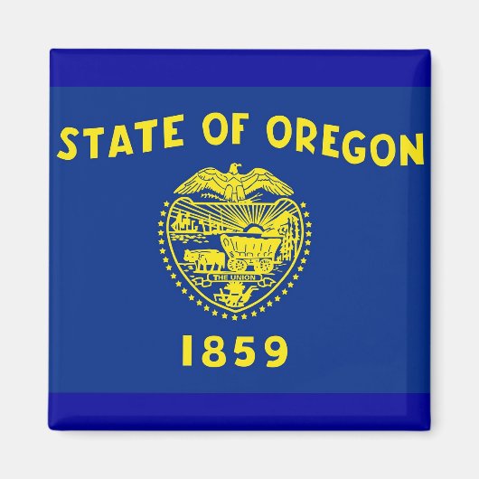 Magnet mit Flagge des Staat Oregon - USA (Vorne)