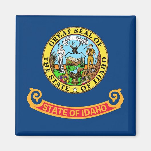 Magnet mit Flagge des Staat von Idaho - USA (Vorne)