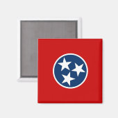 Magnet mit Flagge des Tennessee-Staat - USA (Vorderseite/Rückseite)