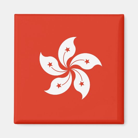 Magnet mit Flagge Hongkongs, China (Vorne)
