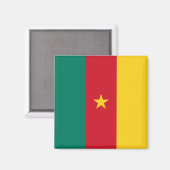 Magnet mit Flagge Kameruns (Vorderseite/Rückseite)