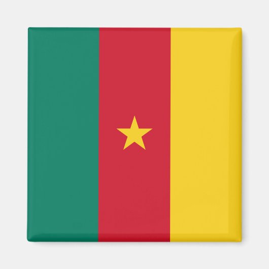 Magnet mit Flagge Kameruns (Vorne)
