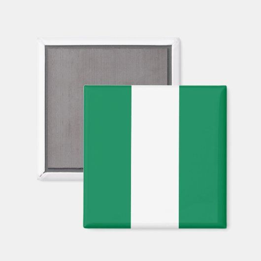 Magnet mit Flagge Nigerias (Vorderseite/Rückseite)