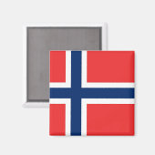 Magnet mit Flagge Norwegens (Vorderseite/Rückseite)