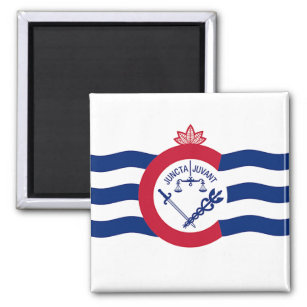 Magnet mit Flagge von Cincinnati, Ohio, USA