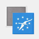 Magnet mit Flagge von Corpus Christi, Texas, USA (Vorderseite/Rückseite)