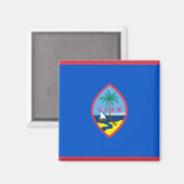 Magnet mit Flagge von Guam - USA (Vorderseite/Rückseite)
