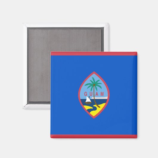 Magnet mit Flagge von Guam - USA (Vorderseite/Rückseite)