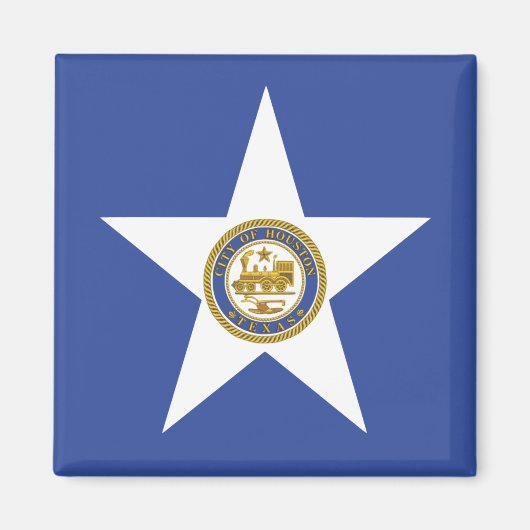 Magnet mit Flagge von Houston, Texas, USA (Vorne)
