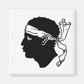 Magnet mit Flagge von Korsika, Frankreich (Vorne)