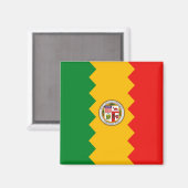 Magnet mit Flagge von Los Angeles, Kalifornien (Vorderseite/Rückseite)