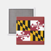 Magnet mit Flagge von Maryland Staat - USA (Vorderseite/Rückseite)