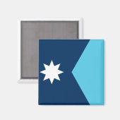 Magnet mit Flagge von Minnesota, USA (Vorderseite/Rückseite)