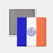 Magnet mit Flagge von New York City - USA (Vorderseite/Rückseite)