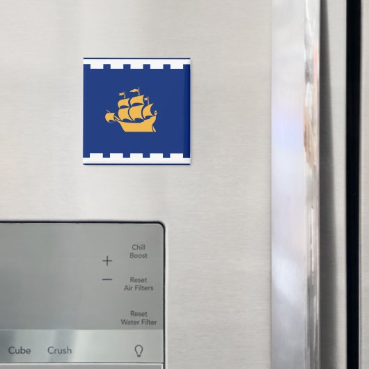 Magnet mit Flagge von Quebec City, Kanada (In Situ (Kühlschrank))