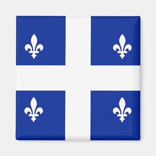 Magnet mit Flagge von Quebec, Kanada (Vorne)