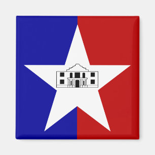 Magnet mit Flagge von San Antonio, Texas, USA
