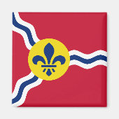 Magnet mit Flagge von St. Louis, Missouri (Vorne)