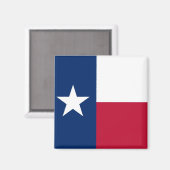 Magnet mit Flagge von Texas Staat - USA (Vorderseite/Rückseite)