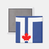 Magnet mit Flagge von Toronto, Kanada (Vorderseite/Rückseite)