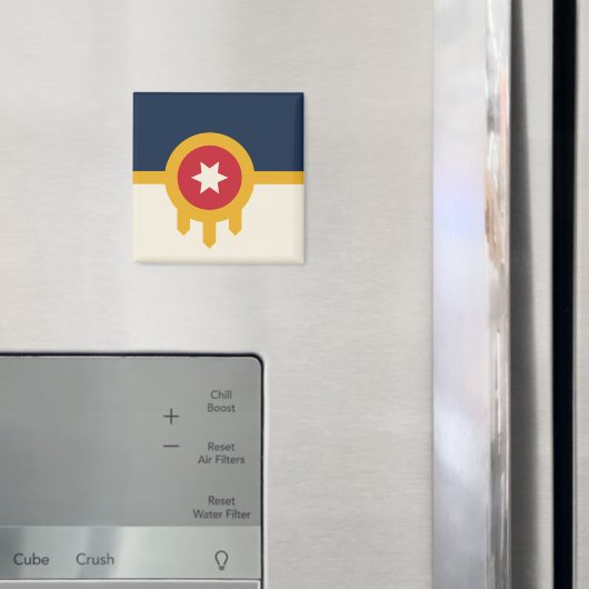 Magnet mit Flagge von Tulsa, Oklahoma (In Situ (Kühlschrank))