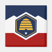 Magnet mit Flagge von Utah, USA (Vorne)
