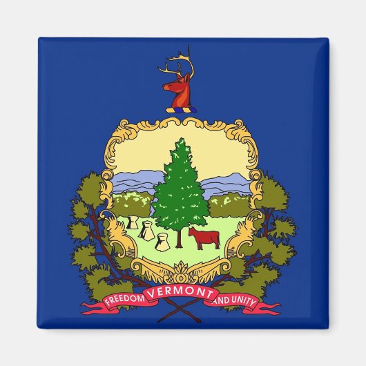 Magnet mit Flagge von Vermont Staat - USA (Vorne)