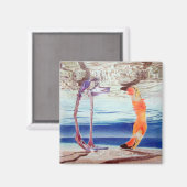 MAGNET MIT FLAMINGO (Vorderseite/Rückseite)