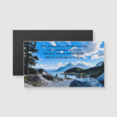 Magnet mit Foto eines Bergpfads und Zitat über den (Vorne/Hinten)