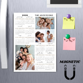 Magnet mit Fotocollage für den Kalender des Jahres