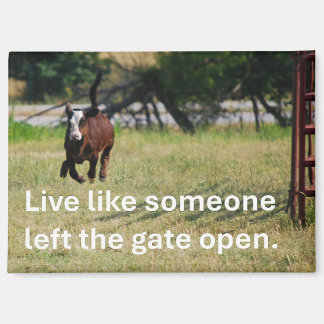 Magnet mit galoppierendem Kalb und aufmunterndem Z