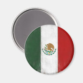 Magnet mit gebeutelter Flagge aus Mexiko (Vorderseite/Rückseite)