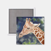 MAGNET MIT GIRAFFE (Vorderseite/Rückseite)
