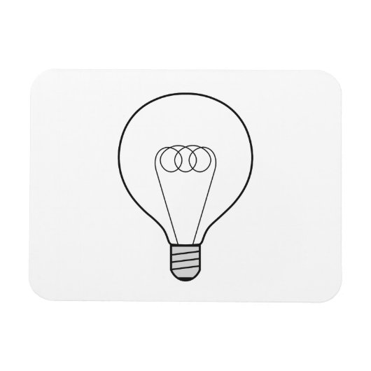 Magnet mit Glühbirne (Horizontal)