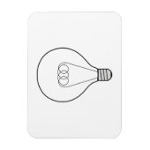 Magnet mit Glühbirne (Vertikal)