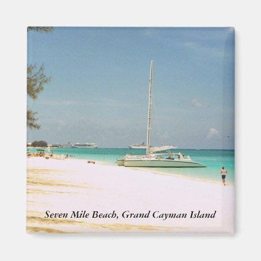 Magnet mit Grand Cayman-Foto (Vorne)