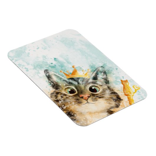 Magnet mit Katze samt Zepter und Krone (Rechte Seite)
