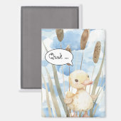 Magnet mit kleine Ente im Schilf 2 (Vorderseite/Rückseite)