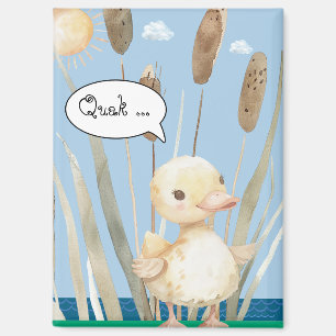 Magnet mit kleine Ente im Schilf am See 3