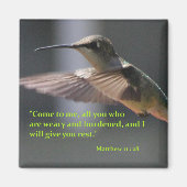 Magnet mit Kolibri - geben Sie Erholung (Vorne)