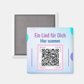 Magnet mit Liebeslied Song per QR-Code (Vorderseite/Rückseite)