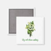 Magnet mit Lily-of-the-Valley-Design (Vorderseite/Rückseite)