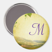 Magnet mit Monogramm-Anfangsbuchstabe des italieni (Vorderseite/Rückseite)