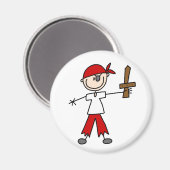 Magnet mit Pirat und Schwert (Vorderseite/Rückseite)