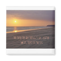 Magnet mit Ratschlägen, das Meer zu nutzen, um Leb