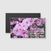 Magnet mit rosa Frühlingsblumen-Foto und Vergebung (Vorne/Hinten)