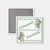Magnet mit sauberer Spülmaschine Haushaltshilfe dr (Vorderseite/Rückseite)